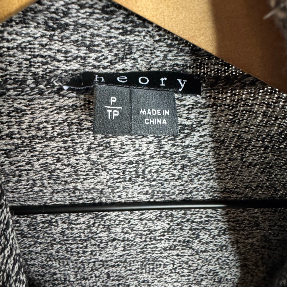 Theory Waterfall Drape Front Open Front Marled Ca… - image 5